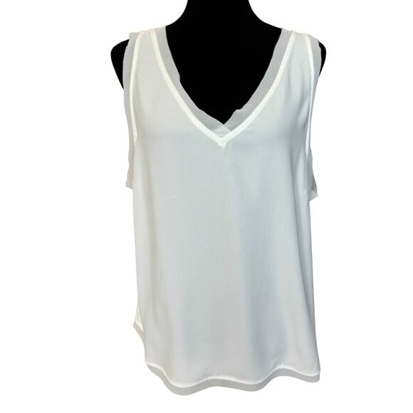 * New ~ HALOGEN ~ Raw Edge Tank Top Size XL - Picture 3 of 8